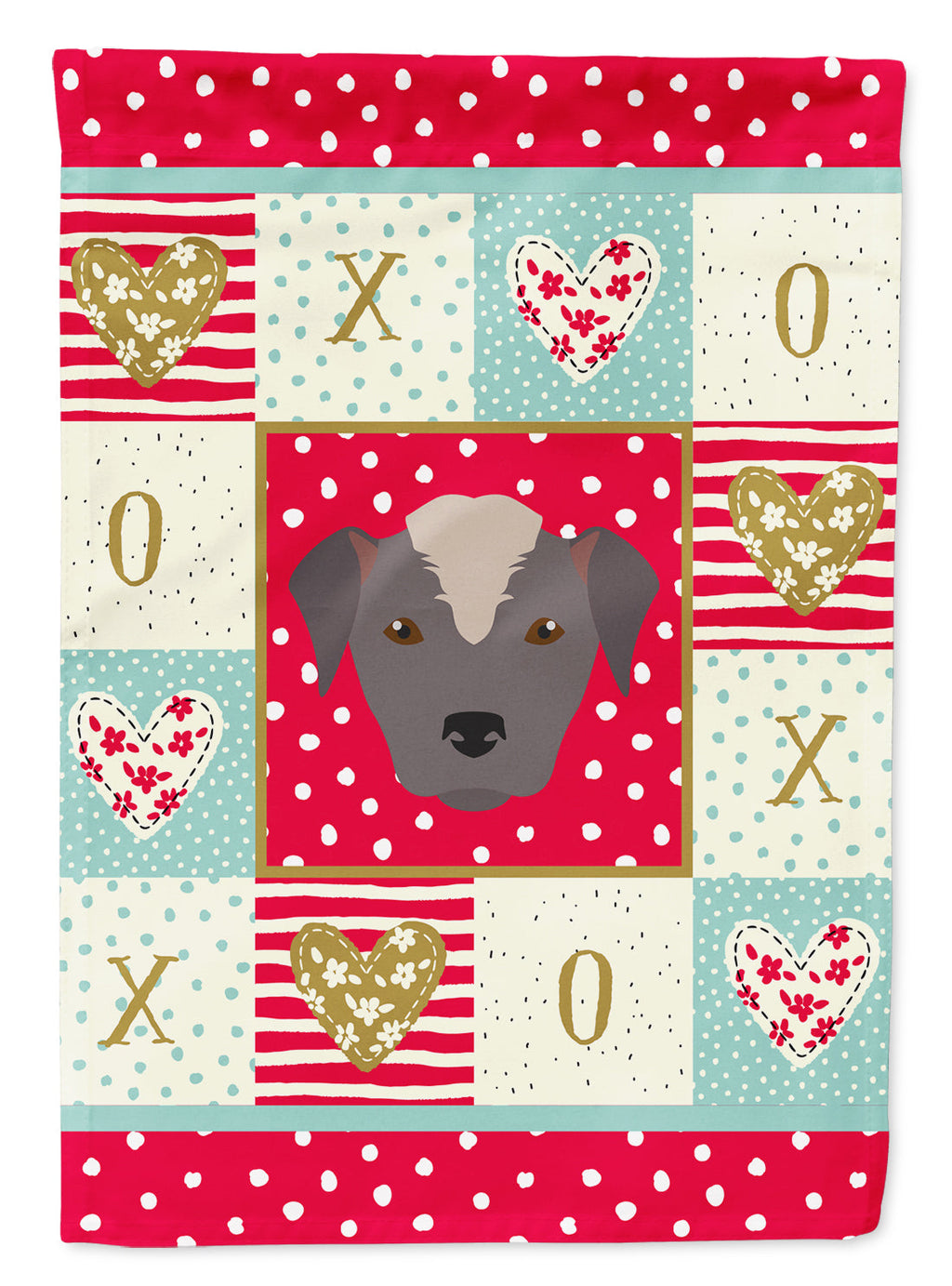 Ecuadorian Hairless Dog Love House Flag 28x40 Porch Sleeve Pole Decorative Outside Yard Banner Artwork Wall Hanging, Polyester