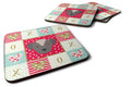 Ecuadorian Hairless Dog Love Foam Coasters Set of 4 Cup Coasters for Indoor Outdoor, Tabletop Protection, Anti Slip, Mouse pad Material
