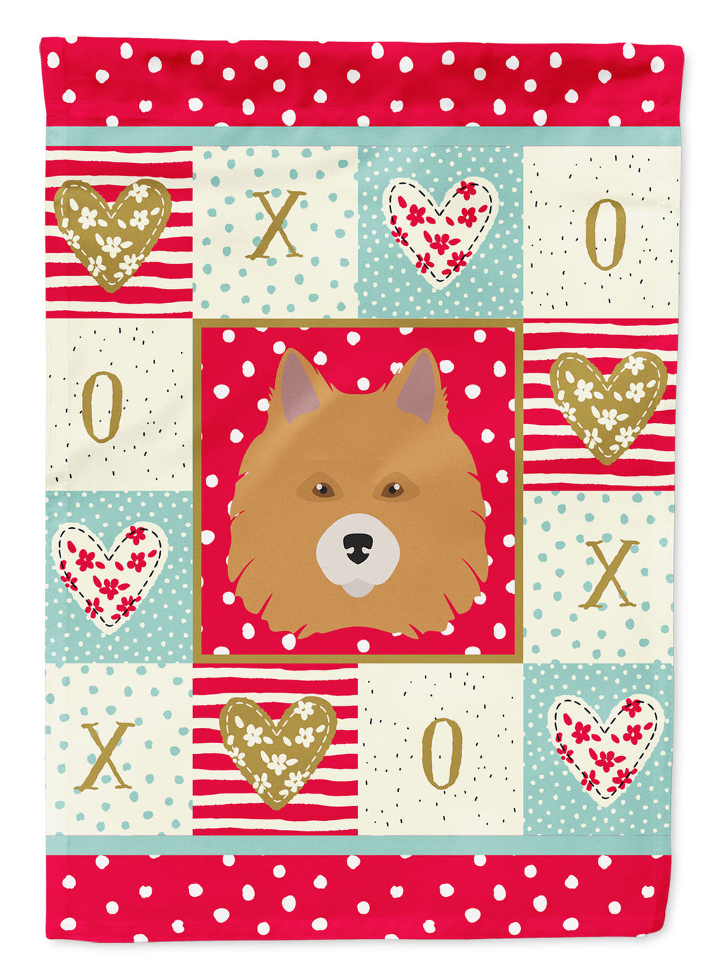 Elo Dog Love House Flag 28x40 Porch Sleeve Pole Decorative Outside Yard Banner Artwork Wall Hanging, Polyester