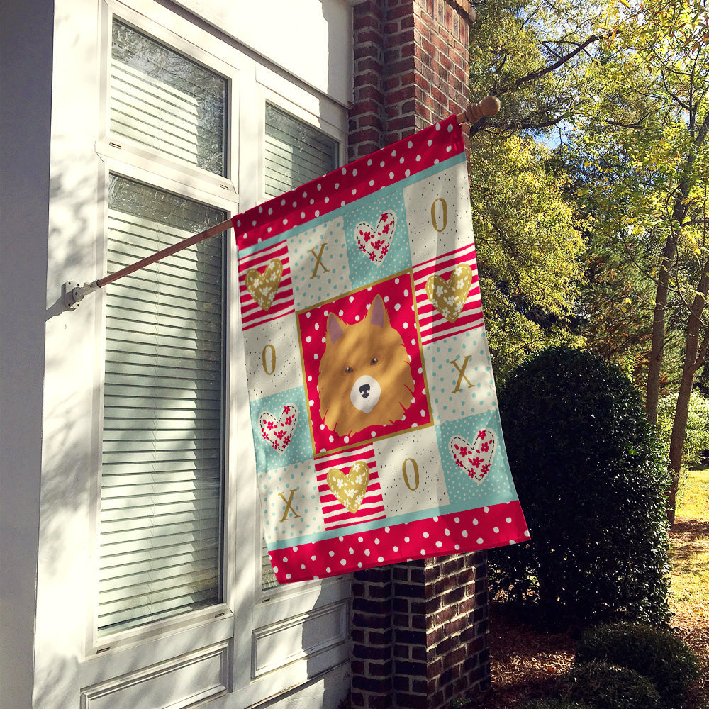 Elo Dog Love House Flag 28x40 Porch Sleeve Pole Decorative Outside Yard Banner Artwork Wall Hanging, Polyester