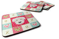Glen of Imaal  Love Foam Coasters Set of 4 Cup Coasters for Indoor Outdoor, Tabletop Protection, Anti Slip, Mouse pad Material