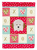 Havanese Dog Love House Flag 28x40 Porch Sleeve Pole Decorative Outside Yard Banner Artwork Wall Hanging, Polyester