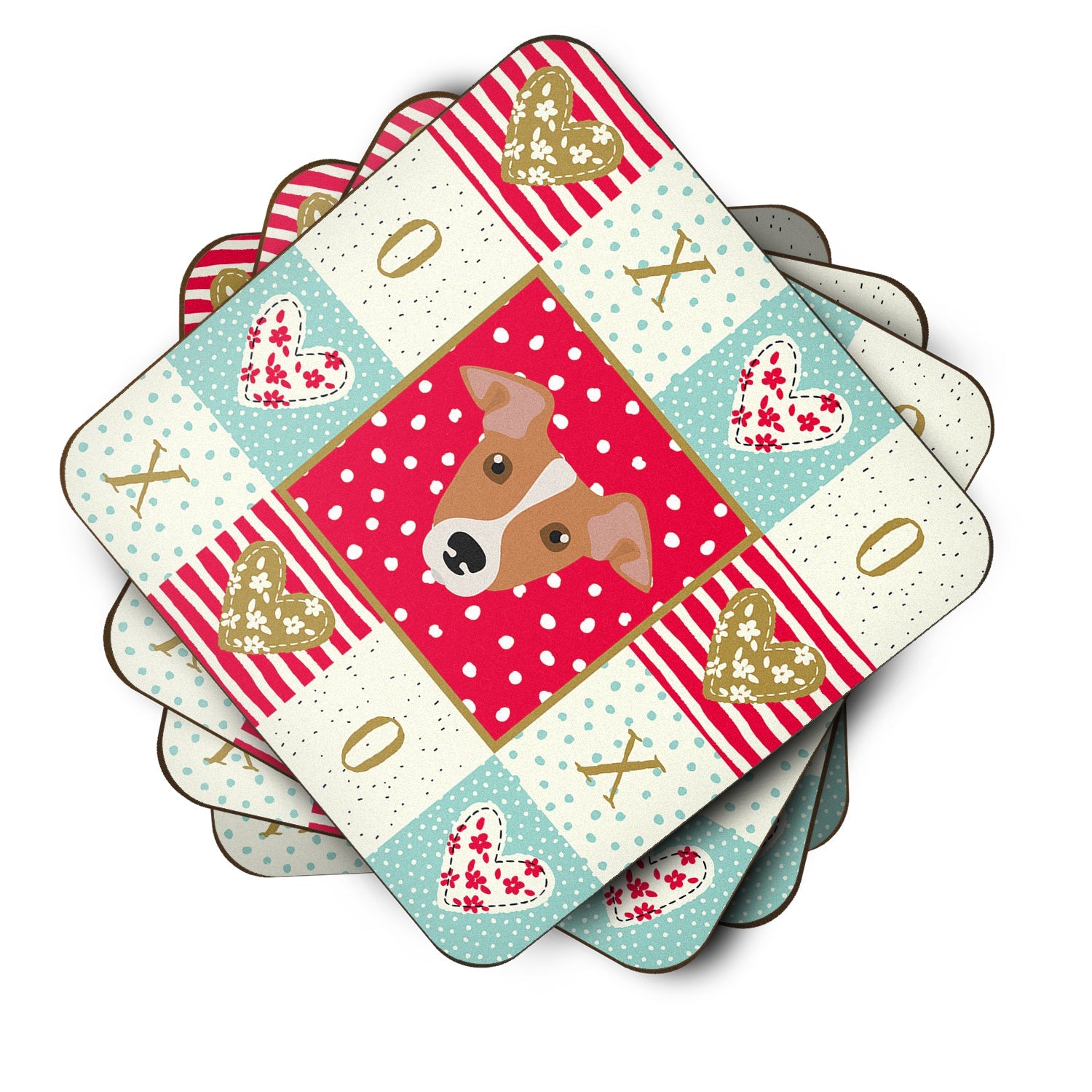 Italian Greyhound Love Foam Coasters Set of 4 Cup Coasters for Indoor Outdoor, Tabletop Protection, Anti Slip, Mouse pad Material