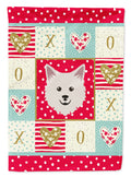 Italian Spitz Love House Flag 28x40 Porch Sleeve Pole Decorative Outside Yard Banner Artwork Wall Hanging, Polyester