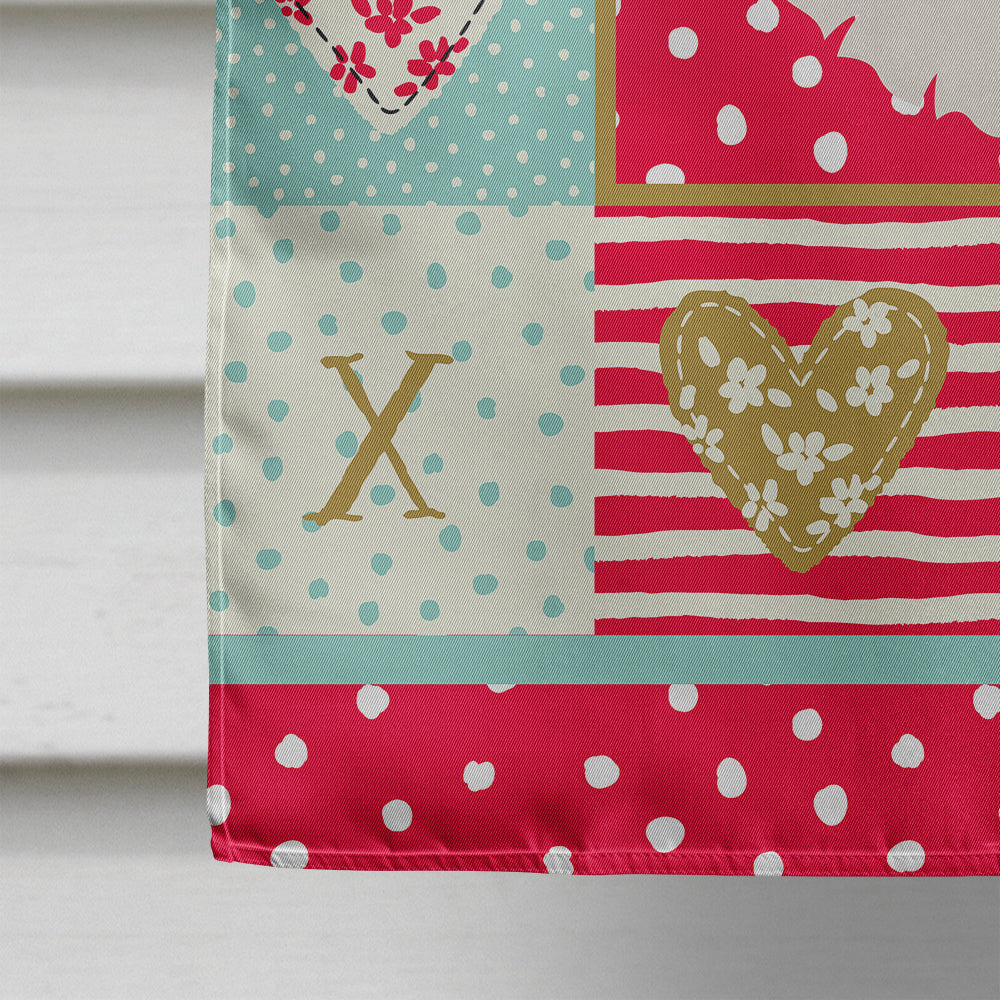 Italian Spitz Love House Flag 28x40 Porch Sleeve Pole Decorative Outside Yard Banner Artwork Wall Hanging, Polyester