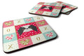 Japanese Chin Love Foam Coasters Set of 4 Cup Coasters for Indoor Outdoor, Tabletop Protection, Anti Slip, Mouse pad Material