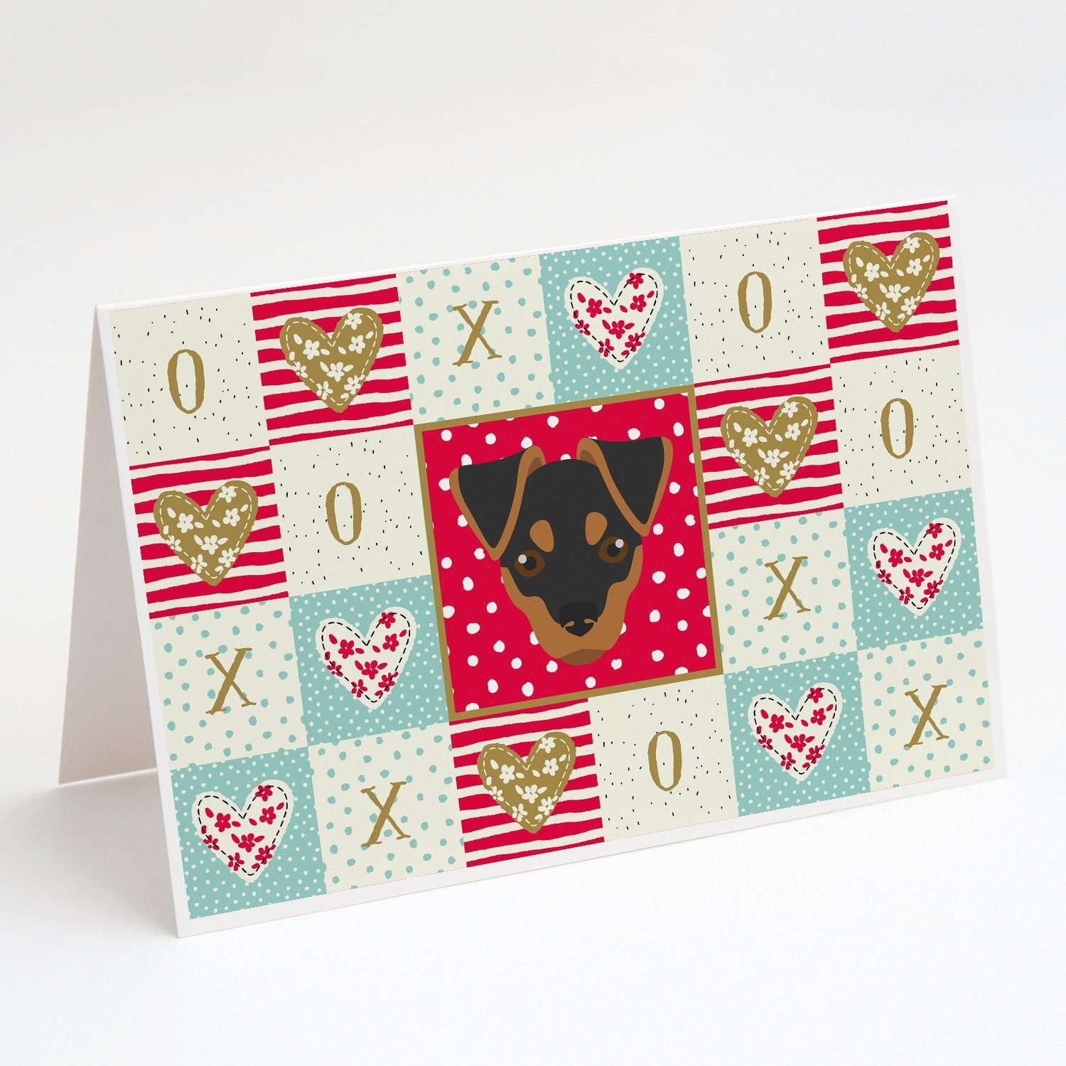 Japanese Terrier Love Greeting Cards Pack of 8 Blank Cards with Envelopes Whimsical A7 Size 5x7
