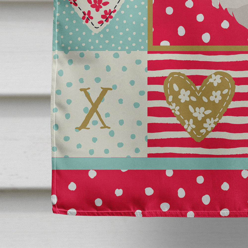 Kromfohrlander Love House Flag 28x40 Porch Sleeve Pole Decorative Outside Yard Banner Artwork Wall Hanging, Polyester