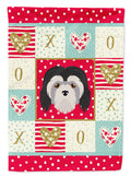 Lowchen Little Lion Dog Love House Flag 28x40 Porch Sleeve Pole Decorative Outside Yard Banner Artwork Wall Hanging, Polyester