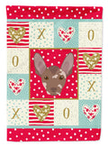 Mexican Hairless Dog Love House Flag 28x40 Porch Sleeve Pole Decorative Outside Yard Banner Artwork Wall Hanging, Polyester