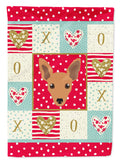 Miniature Pinscher Love House Flag 28x40 Porch Sleeve Pole Decorative Outside Yard Banner Artwork Wall Hanging, Polyester