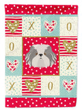 Odis Dog Love House Flag 28x40 Porch Sleeve Pole Decorative Outside Yard Banner Artwork Wall Hanging, Polyester