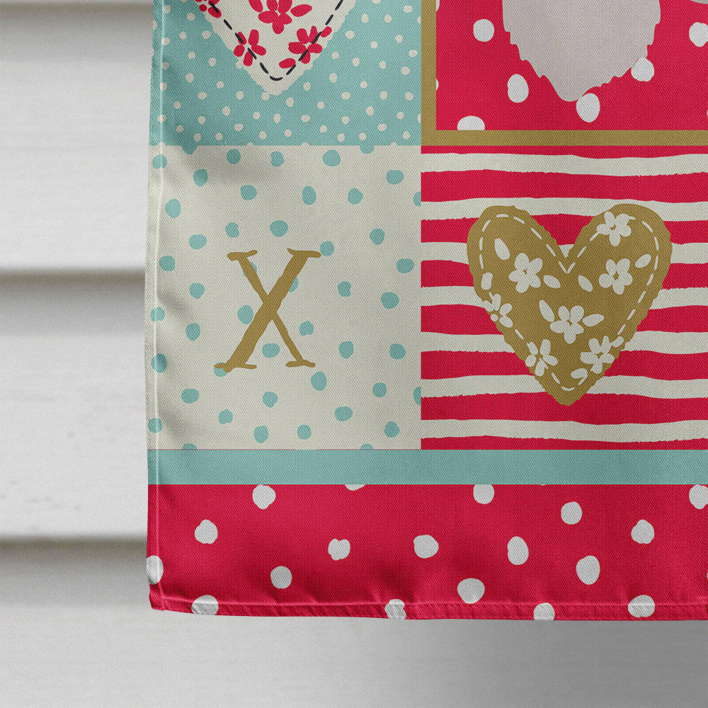 Poodle Love House Flag 28x40 Porch Sleeve Pole Decorative Outside Yard Banner Artwork Wall Hanging, Polyester