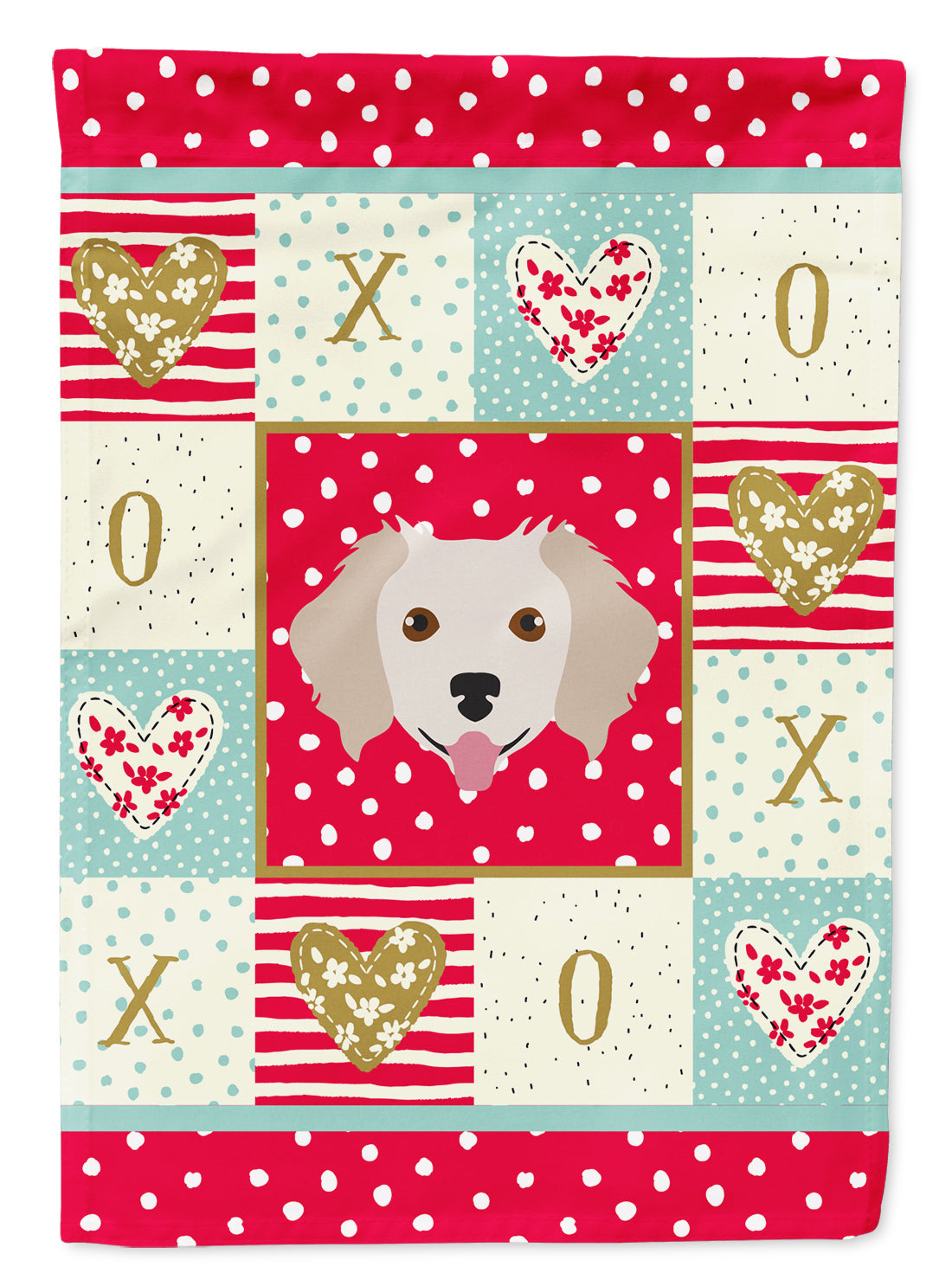 Small Greek Domestic Dog Love House Flag 28x40 Porch Sleeve Pole Decorative Outside Yard Banner Artwork Wall Hanging, Polyester
