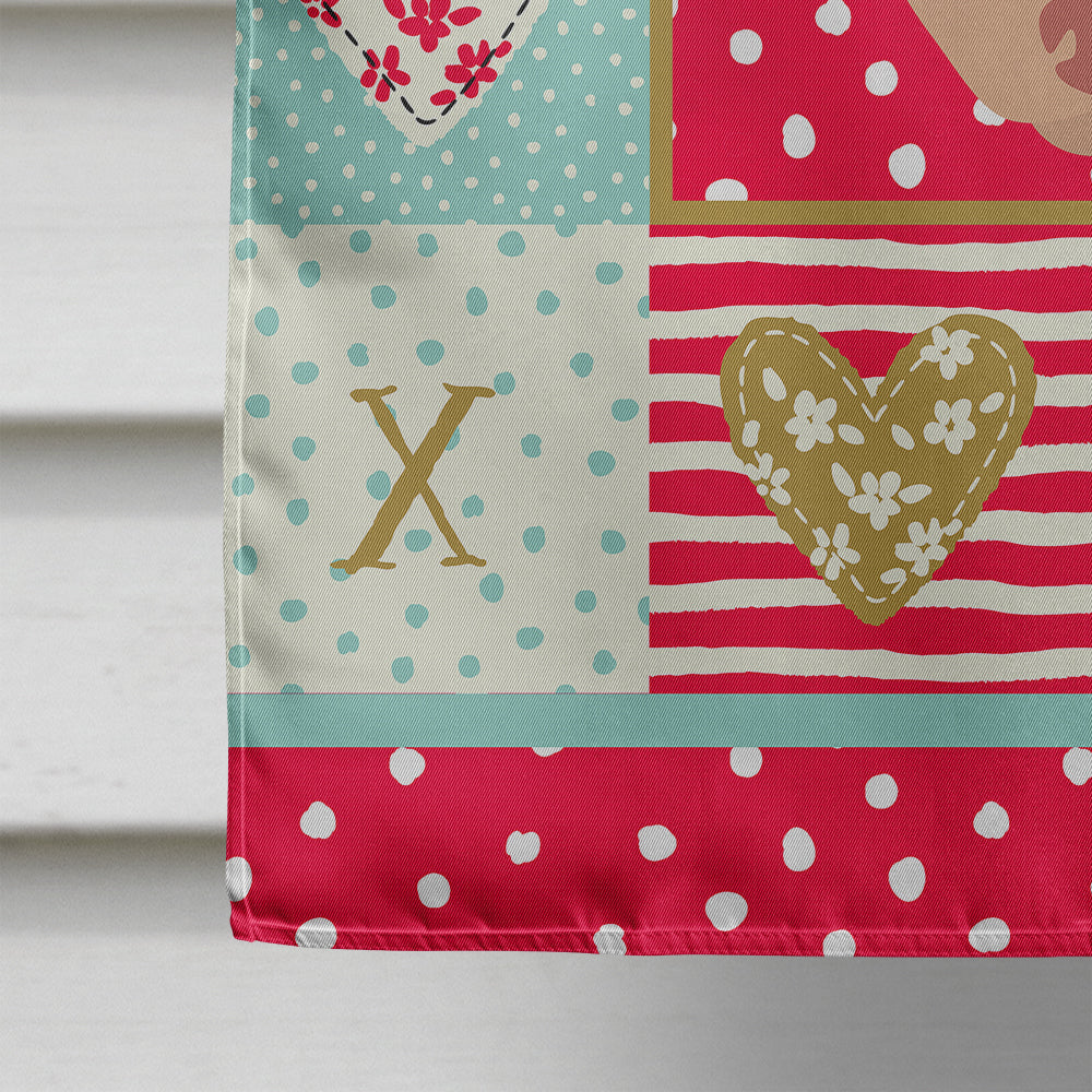 Toy Fox Terrier Love House Flag 28x40 Porch Sleeve Pole Decorative Outside Yard Banner Artwork Wall Hanging, Polyester