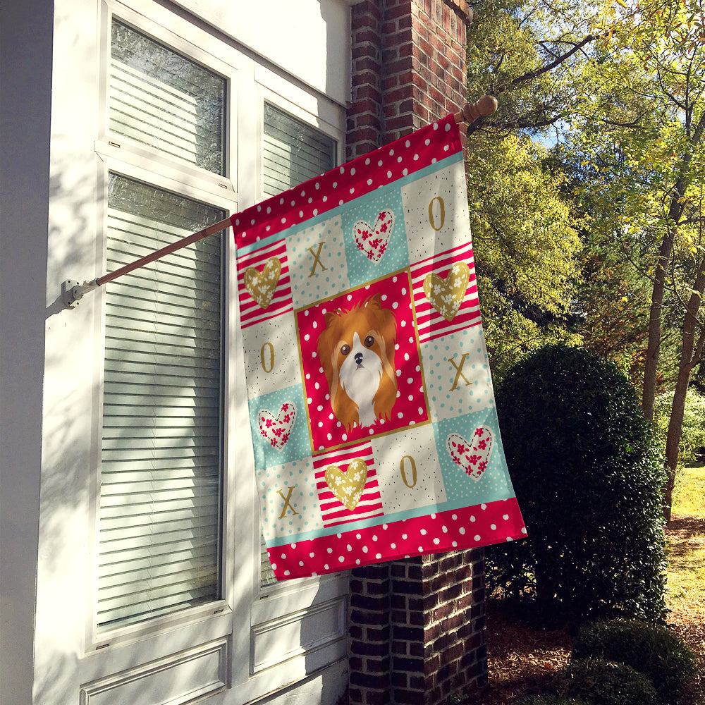 Yorkshire Terrier Love House Flag 28x40 Porch Sleeve Pole Decorative Outside Yard Banner Artwork Wall Hanging, Polyester
