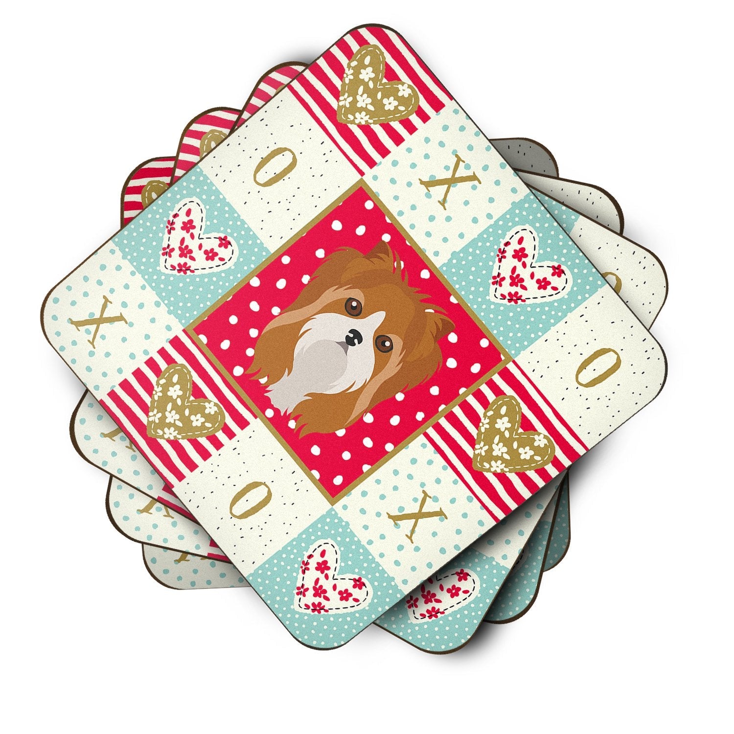 Yorkshire Terrier Love Foam Coasters Set of 4 Cup Coasters for Indoor Outdoor, Tabletop Protection, Anti Slip, Mouse pad Material