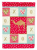 Arabian Camel Dromedary Love House Flag 28x40 Porch Sleeve Pole Decorative Outside Yard Banner Artwork Wall Hanging, Polyester