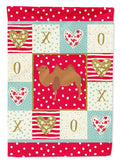 Bactrian Camel Love House Flag 28x40 Porch Sleeve Pole Decorative Outside Yard Banner Artwork Wall Hanging, Polyester