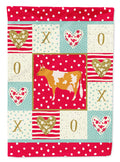 Guernsey Cow Love House Flag 28x40 Porch Sleeve Pole Decorative Outside Yard Banner Artwork Wall Hanging, Polyester