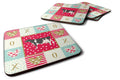 Holstein Cow Love Foam Coasters Set of 4 Cup Coasters for Indoor Outdoor, Tabletop Protection, Anti Slip, Mouse pad Material