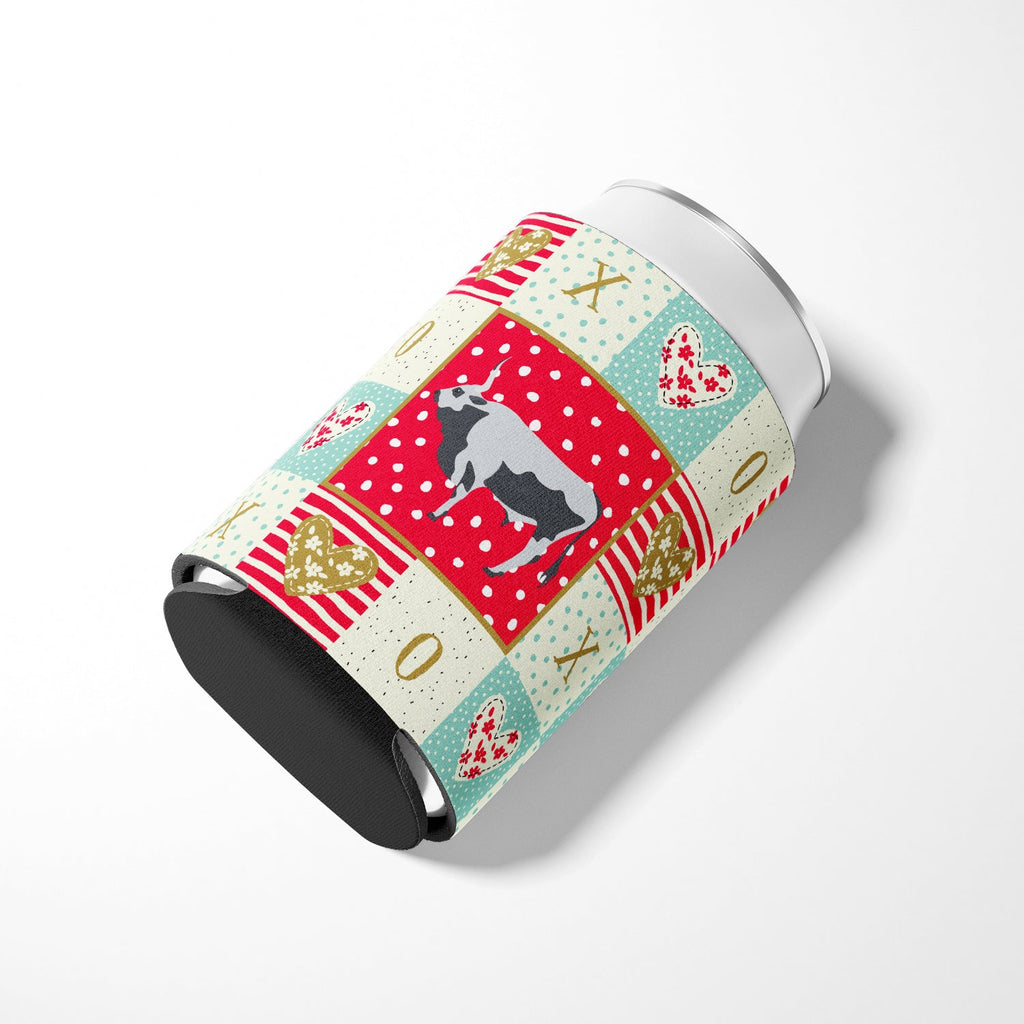 Hungarian Grey Steppe Cow Love Can or Bottle Hugger Cooler Sleeve for Standard 12 oz Cans, Insulated Foam Beer & Soda Can Hugger Reusable