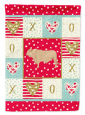 Charolais Cow Love House Flag 28x40 Porch Sleeve Pole Decorative Outside Yard Banner Artwork Wall Hanging, Polyester