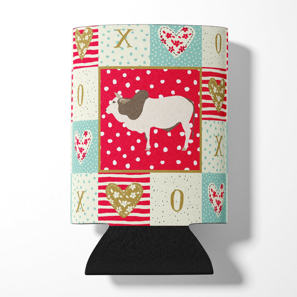 Malvi Cow Love Can or Bottle Hugger Cooler Sleeve for Standard 12 oz Cans, Insulated Foam Beer & Soda Can Hugger Reusable