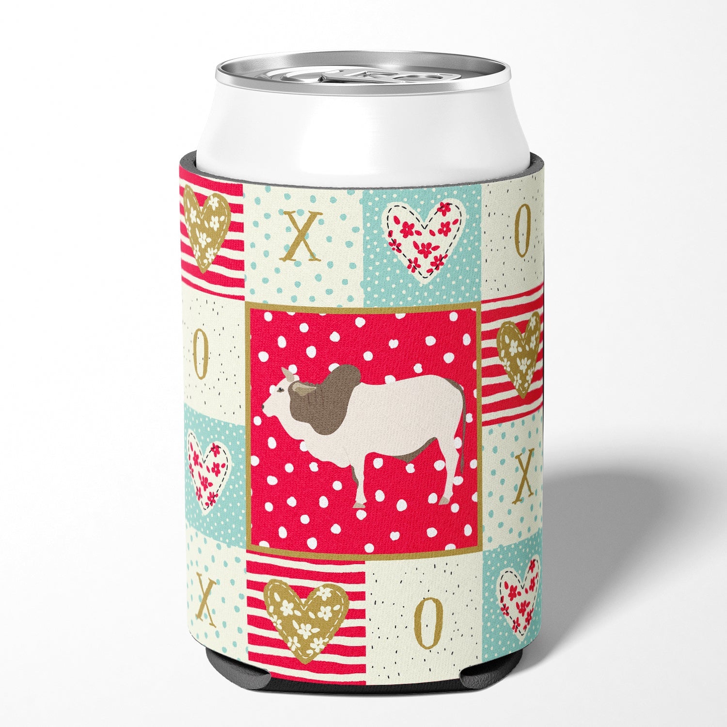 Malvi Cow Love Can or Bottle Hugger Cooler Sleeve for Standard 12 oz Cans, Insulated Foam Beer & Soda Can Hugger Reusable