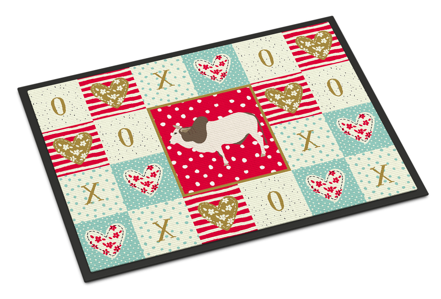 Malvi Cow Love Doormat Indoor Outdoor 18H X 27W Front Door Mat Rugs for Entryway, Non Slip Washable