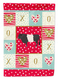Belted Galloway Cow Love House Flag 28x40 Porch Sleeve Pole Decorative Outside Yard Banner Artwork Wall Hanging, Polyester