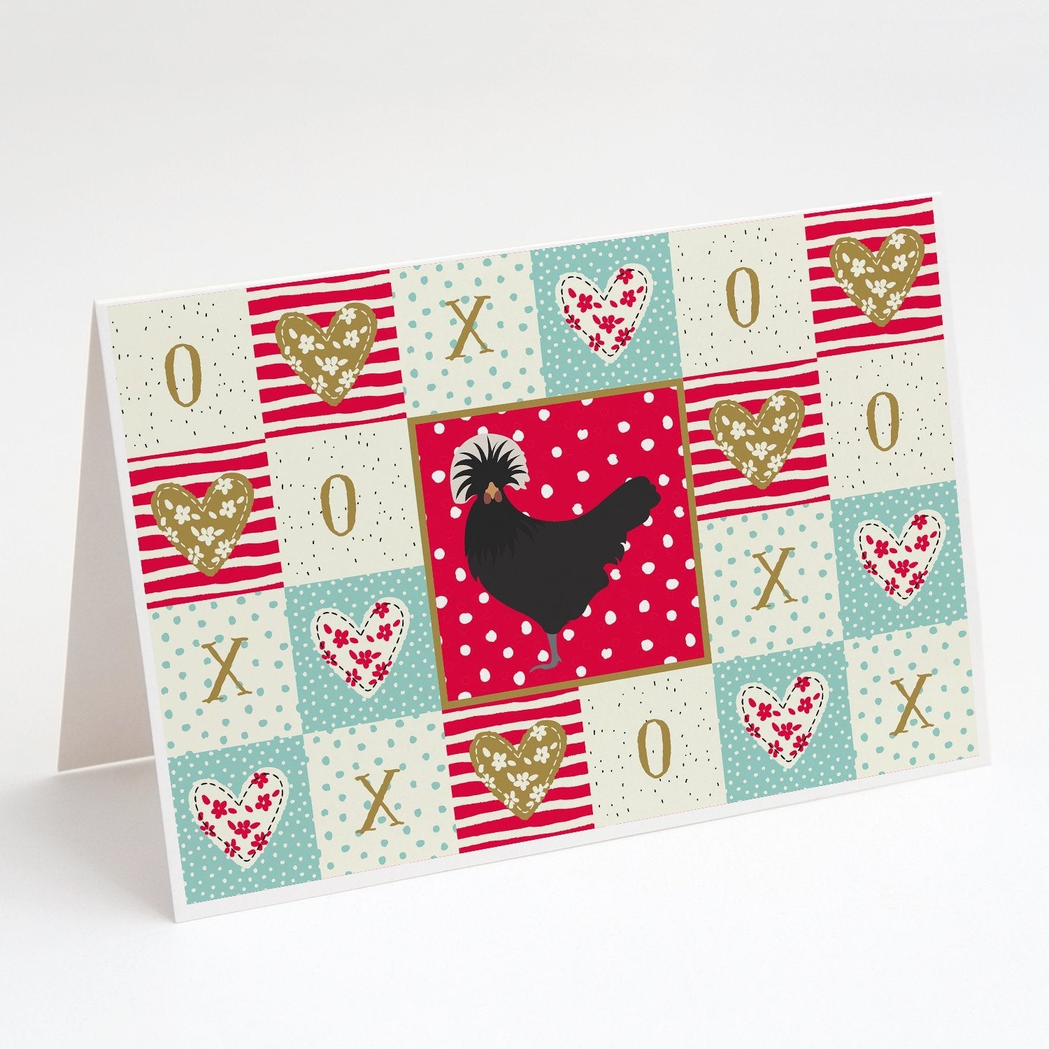 Polish Poland Chicken Love Greeting Cards Pack of 8 Blank Cards with Envelopes Whimsical A7 Size 5x7