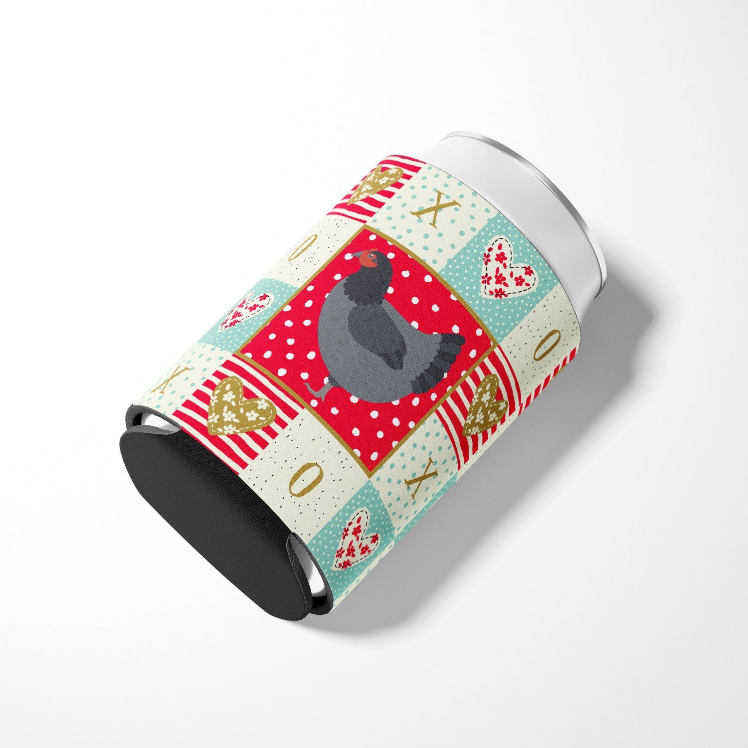 Jersey Giant Chicken Love Can or Bottle Hugger Cooler Sleeve for Standard 12 oz Cans, Insulated Foam Beer & Soda Can Hugger Reusable