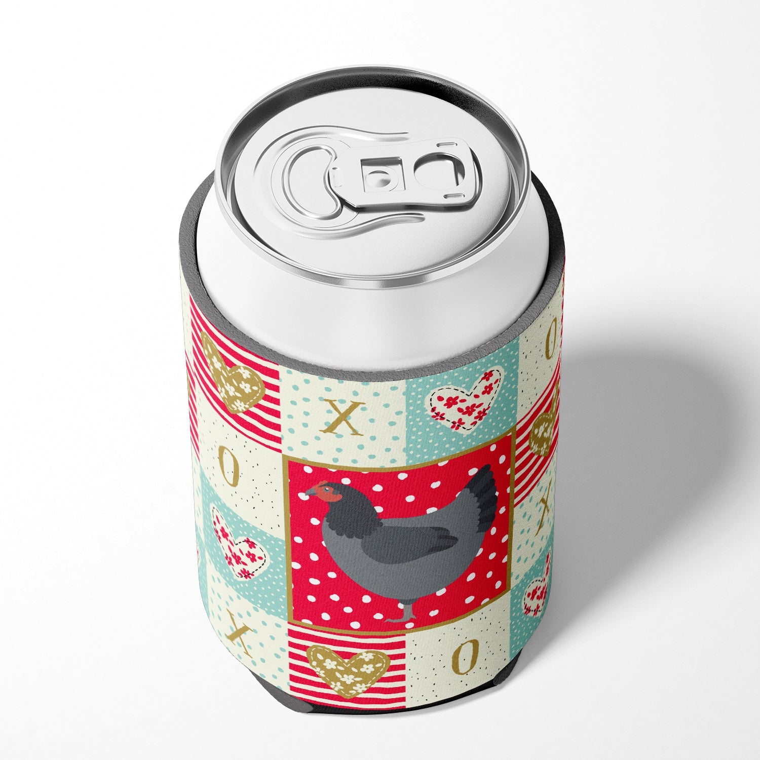 Jersey Giant Chicken Love Can or Bottle Hugger Cooler Sleeve for Standard 12 oz Cans, Insulated Foam Beer & Soda Can Hugger Reusable