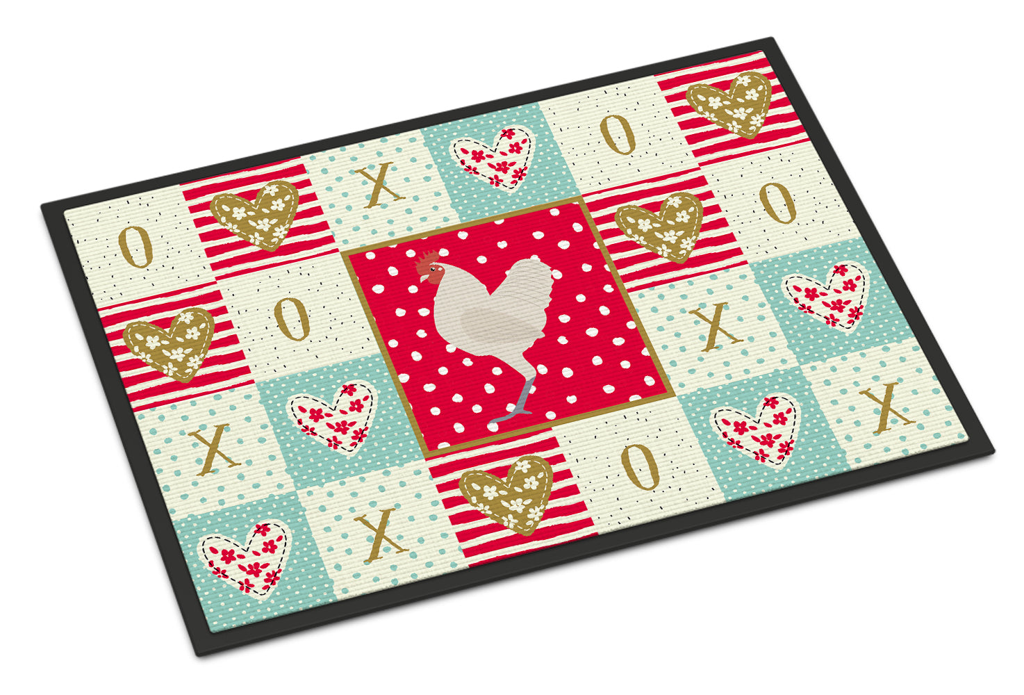 German Langshan Chicken Love Doormat Indoor Outdoor 18H X 27W Front Door Mat Rugs for Entryway, Non Slip Washable