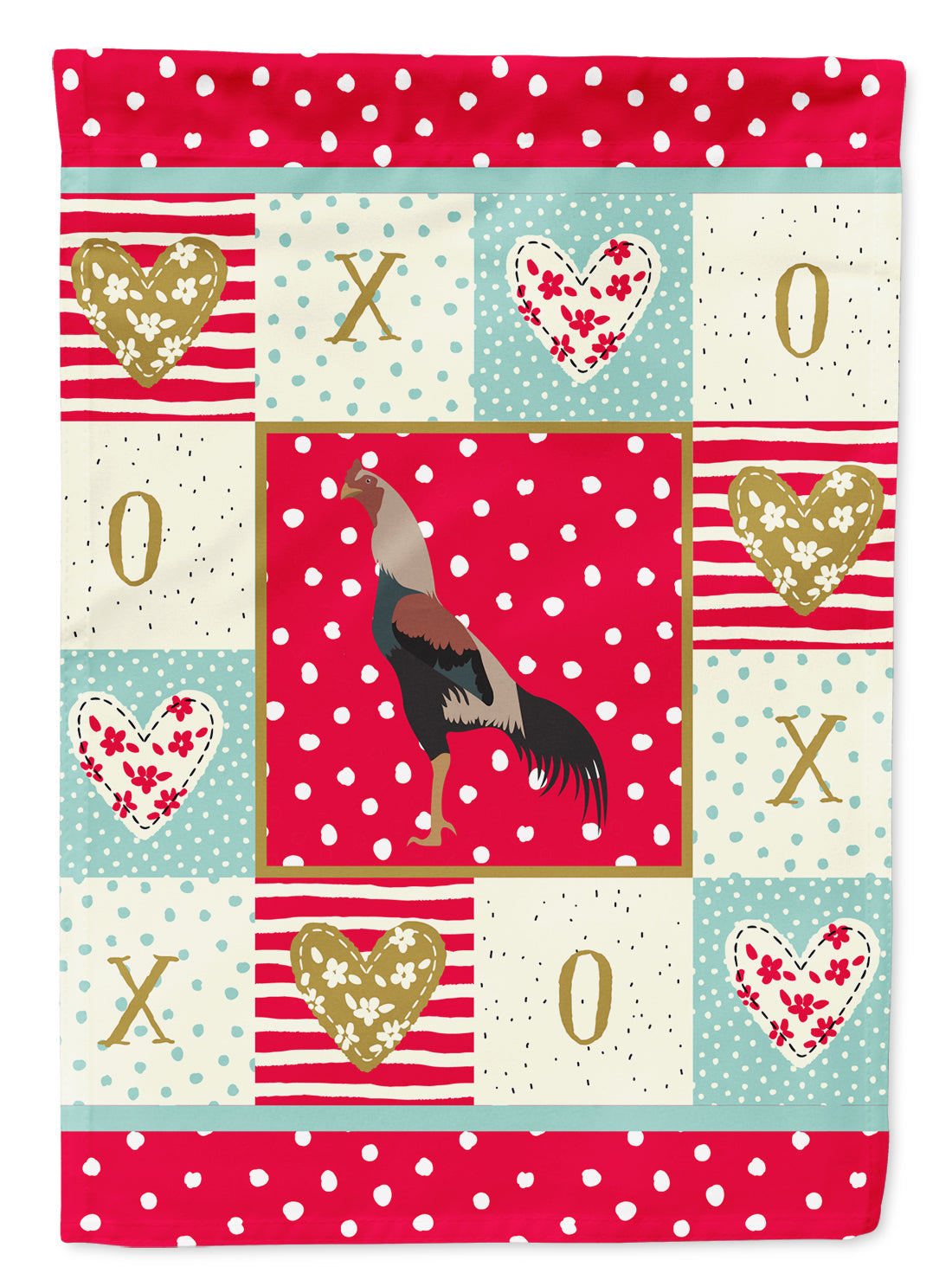 Kulang Chicken Love House Flag 28x40 Porch Sleeve Pole Decorative Outside Yard Banner Artwork Wall Hanging, Polyester
