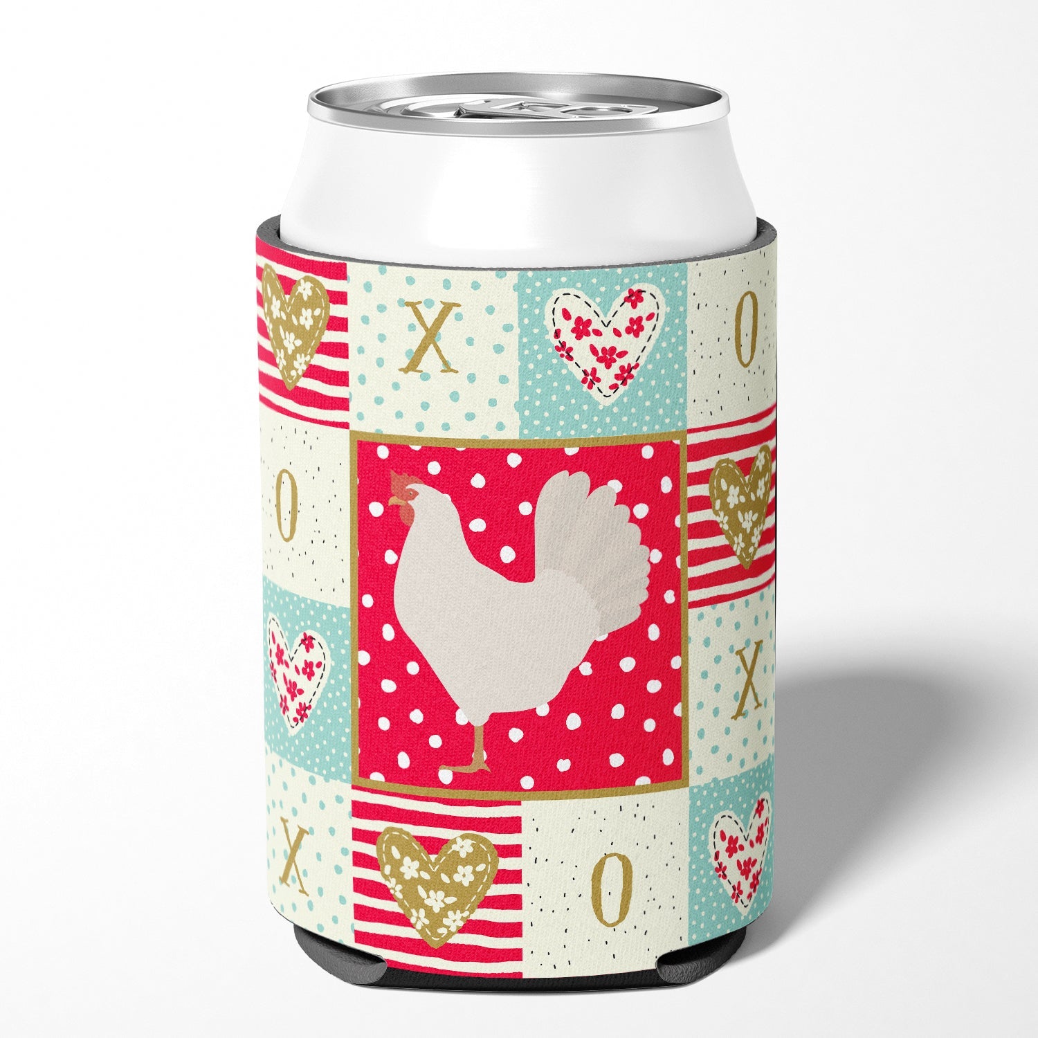 Leghorn Chicken Love Can or Bottle Hugger Cooler Sleeve for Standard 12 oz Cans, Insulated Foam Beer & Soda Can Hugger Reusable
