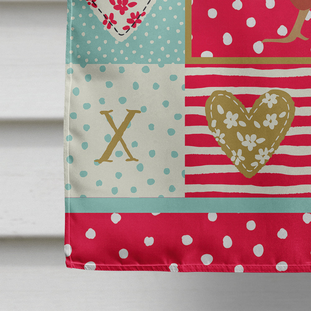 New Hampshire Red Chicken Love House Flag 28x40 Porch Sleeve Pole Decorative Outside Yard Banner Artwork Wall Hanging, Polyester