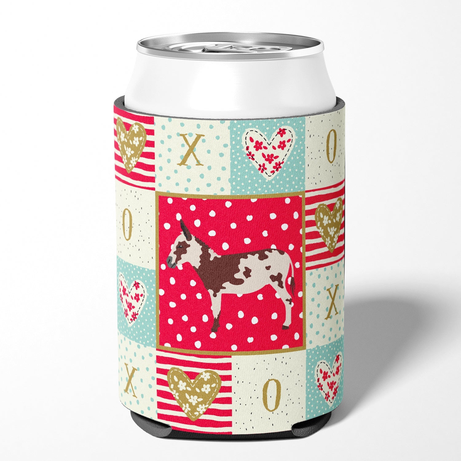 American Spotted Donkey Love Can or Bottle Hugger Cooler Sleeve for Standard 12 oz Cans, Insulated Foam Beer & Soda Can Hugger Reusable
