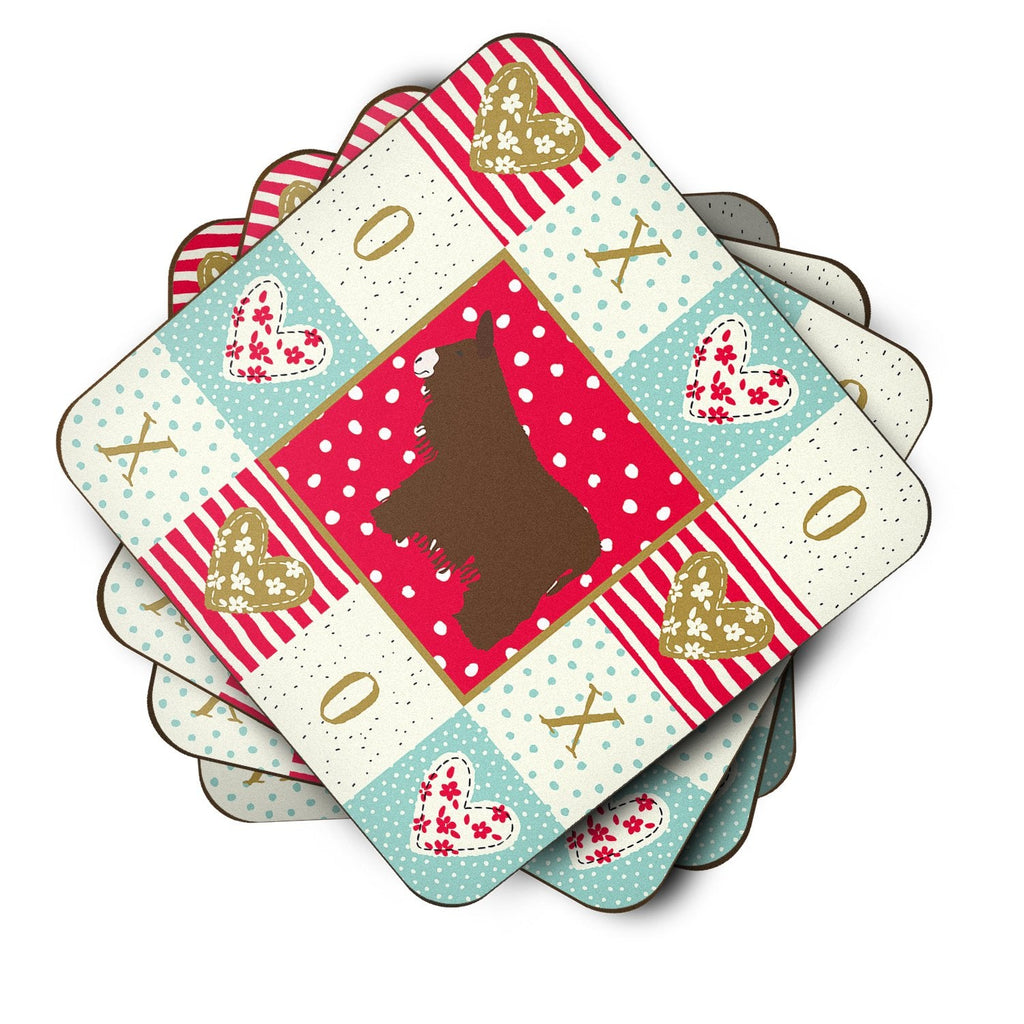 Poitou Poiteuin Donkey Love Foam Coasters Set of 4 Cup Coasters for Indoor Outdoor, Tabletop Protection, Anti Slip, Mouse pad Material