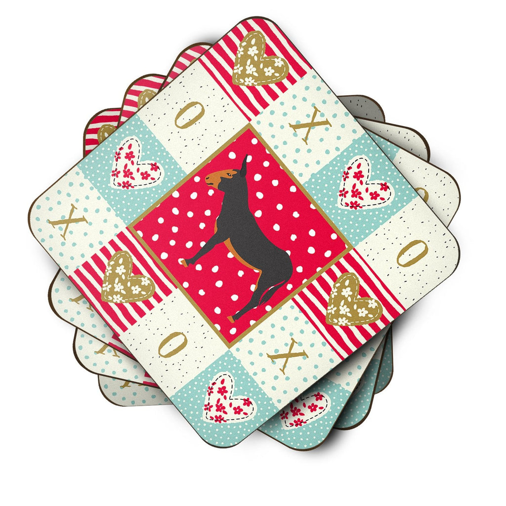 Catalan Donkey Love Foam Coasters Set of 4 Cup Coasters for Indoor Outdoor, Tabletop Protection, Anti Slip, Mouse pad Material