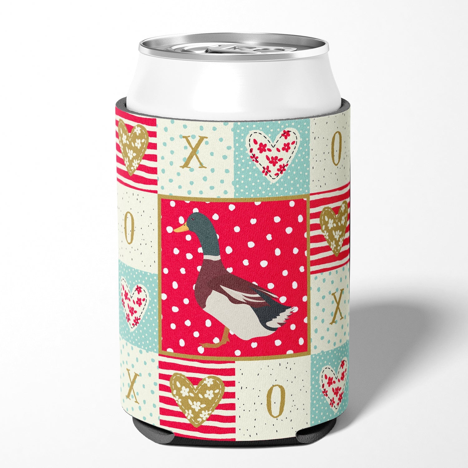 Rouen Duck Love Can or Bottle Hugger Cooler Sleeve for Standard 12 oz Cans, Insulated Foam Beer & Soda Can Hugger Reusable