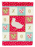 Crested Duck Love House Flag 28x40 Porch Sleeve Pole Decorative Outside Yard Banner Artwork Wall Hanging, Polyester
