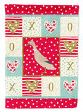 West Harlequin Duck Love House Flag 28x40 Porch Sleeve Pole Decorative Outside Yard Banner Artwork Wall Hanging, Polyester
