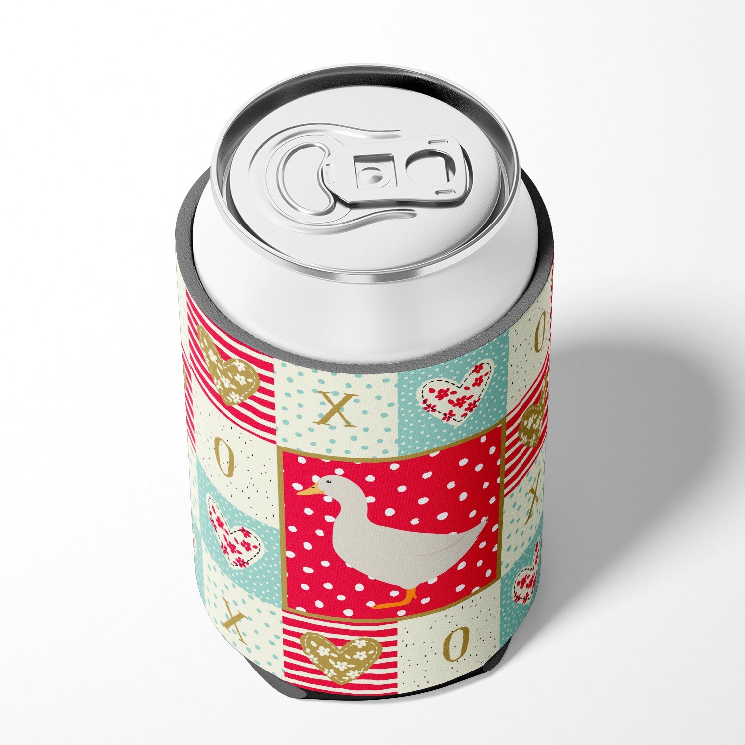 American Pekin Duck Love Can or Bottle Hugger Cooler Sleeve for Standard 12 oz Cans, Insulated Foam Beer & Soda Can Hugger Reusable