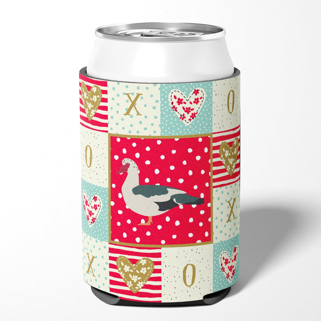 Muscovy Duck Love Can or Bottle Hugger Cooler Sleeve for Standard 12 oz Cans, Insulated Foam Beer & Soda Can Hugger Reusable
