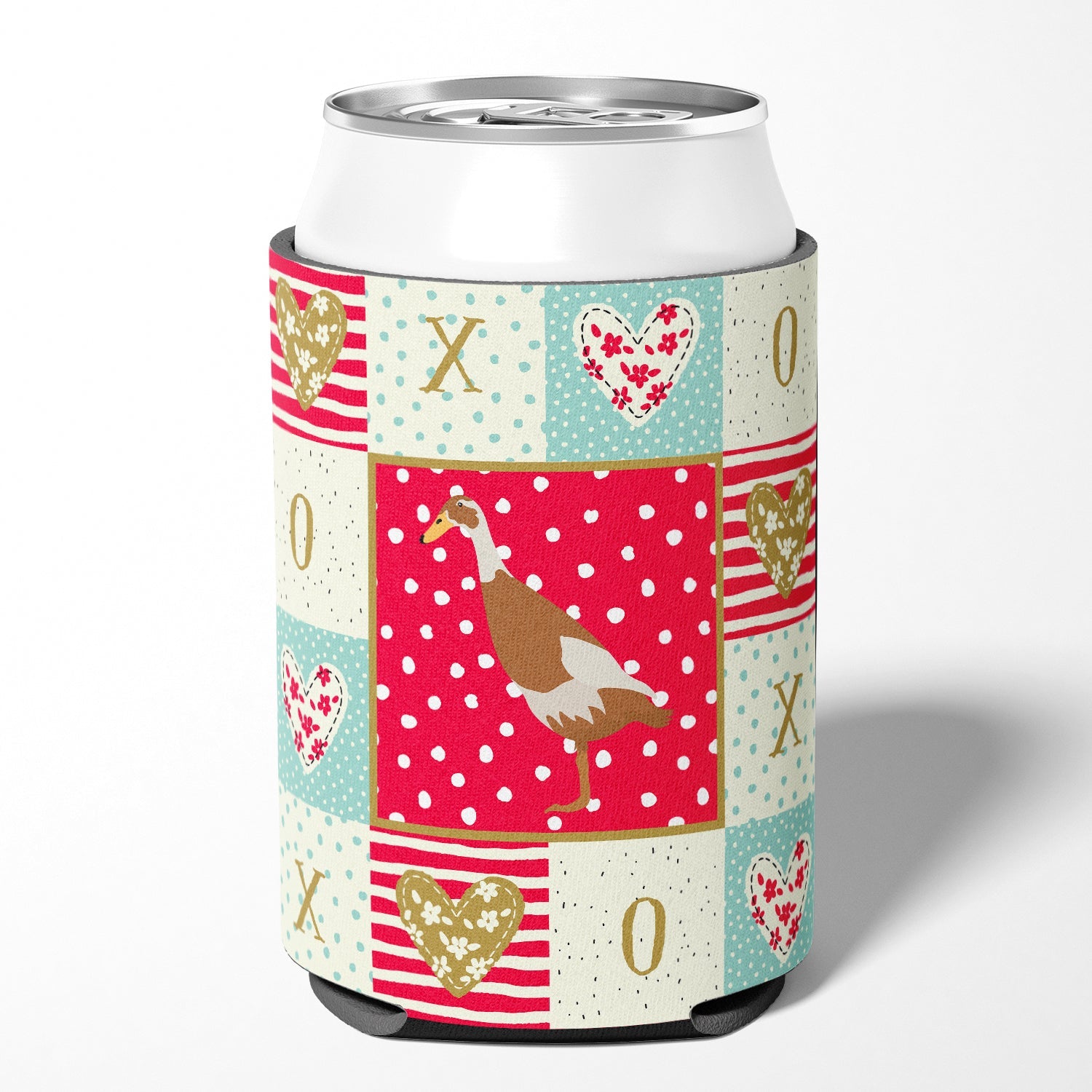 Indian Runner Duck Love Can or Bottle Hugger Cooler Sleeve for Standard 12 oz Cans, Insulated Foam Beer & Soda Can Hugger Reusable