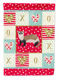 Ferret Love House Flag 28x40 Porch Sleeve Pole Decorative Outside Yard Banner Artwork Wall Hanging, Polyester