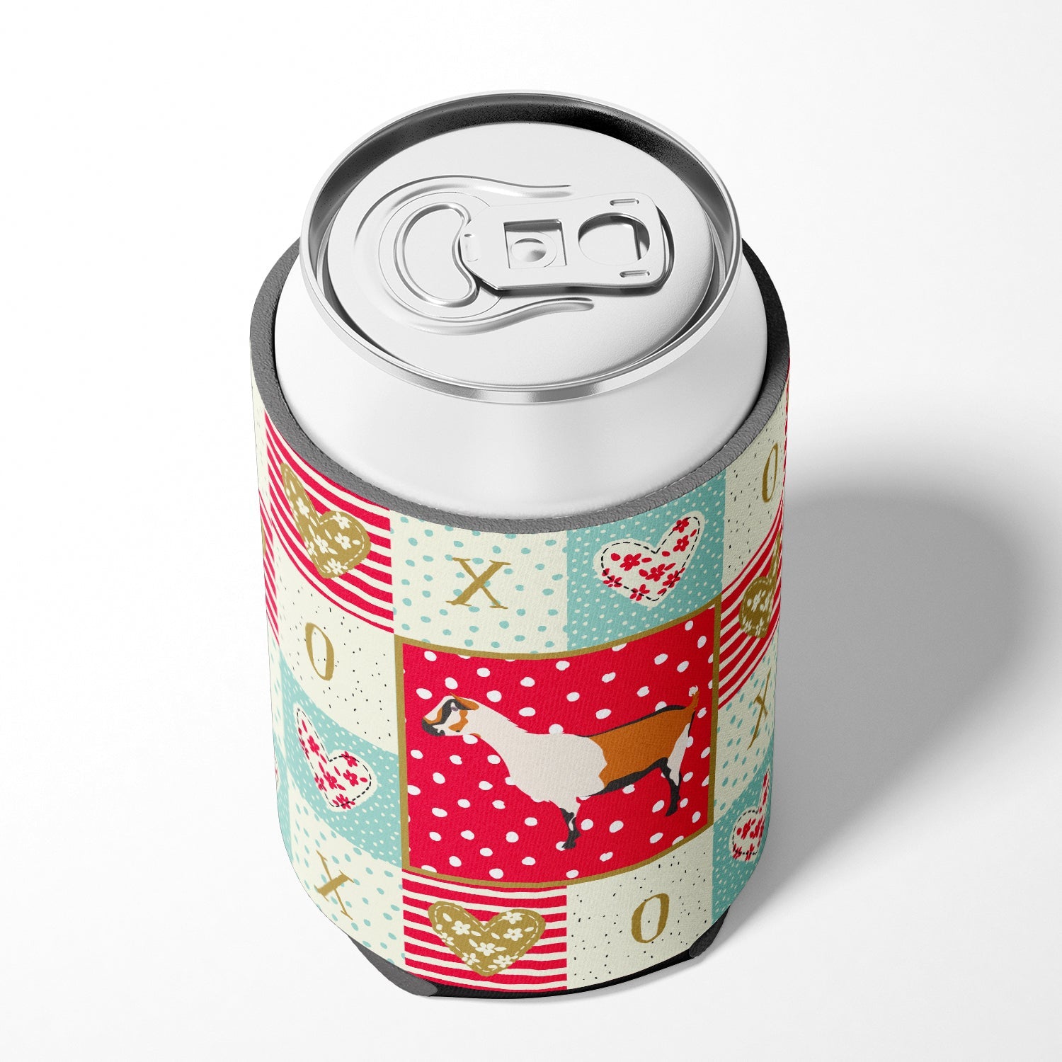Alpine Goat Love Can or Bottle Hugger Cooler Sleeve for Standard 12 oz Cans, Insulated Foam Beer & Soda Can Hugger Reusable