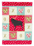 Verata Goat Love House Flag 28x40 Porch Sleeve Pole Decorative Outside Yard Banner Artwork Wall Hanging, Polyester
